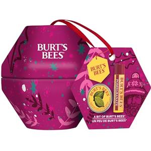 Burt's Bees Set regalo per labbra e mani, balsamo per labbra al melograno e crema per cuticole in palline, Bit of Burt, la confezione può variare