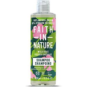 Faith in Nature Shampoo Naturale alla Rosa Selvatica, Riequilibrante, Vegano e Non Testato su Animali, Senza SLS e Parabeni, Tutti i Tipi di Capelli, 400 ml
