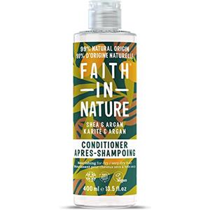 Faith in Nature Balsamo Naturale al Karité & Argan, Nutriente, Vegano e Non Testato su Animali, Senza SLS e Parabeni, Tutti i Tipi di Capelli, 400 ml