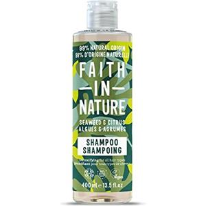 Faith in Nature Shampoo Naturale all'Alga Marina & Agrumi, Disintossicante, Vegano e Non Testato su Animali, Senza SLS e Parabeni, Tutti i Tipi di Capelli, 400 ml