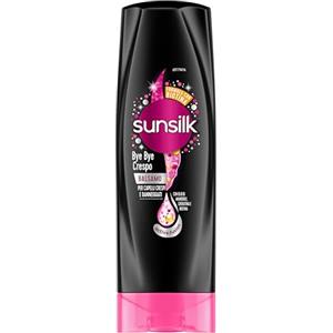 Sunsilk, Balsamo Bye Bye Crespo, Balsamo per Capelli Crespi, Dona Capelli Morbidi, Visibilmente Sani e Luminosi, Formula Active Fusion Arricchita con Olio di Macadamia, Elastina e Biotina, 350 ml