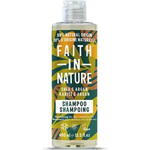 Faith in Nature Shampoo Naturale al Karité & Argan, Nutriente, Vegano e Non Testato su Animali, Senza SLS e Parabeni, Capelli Secchi e Molto Secchi, 400 ml