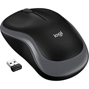 Logitech M185 Mouse Wireless, 2,4 GHz con Mini Ricevitore USB, Durata Batteria di 12 Mesi, Tracciamento Ottico 1000 DPI, Ambidestro, Compatibile con PC, Mac, Laptop - Grigio