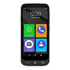 SPC ZEUS 4G + Custodia - Smartphone per anziani 4G, Easy Mode con Icone grandi, pulsante SOS, configurazione remota, pulsanti fisici e touch screen da 5,5