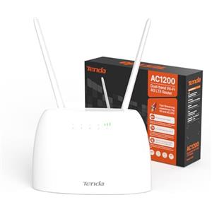 Tenda 4G06 Router 4G VoLTE Cat4 Wireless 300Mbps, Router WiFi con SIM, 2 Antenne Rimovibili, Porta LAN/WAN, Modem 4G SIM, Senza Configurazione, Plug&Play