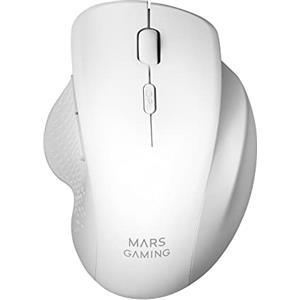 Mars Gaming MARSGAMING MMWERGOW, Mouse Ergonomico Senza fili per PS4/PS5/XBOX/PC/Mac, Bianco