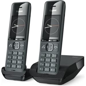 Gigaset COMFORT 520 Duo - 2 Telefoni cordless - Qualità audio brillante anche in vivavoce - Black list per le chiamate indesiderate- Rubrica con 200 contatti, nero titanio, Italia
