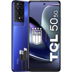 TCL Mobile 50 Smartphone 5G, chipset MediaTek Dimensity 6100+, Display 6.56 pollici HD+ 90Hz, 128GB, 8GB RAM, 4GB e 4GB RAM expansion, Dual Camera Hybrid 50 MP, Android 14, 5010 mAh, Dark Blue