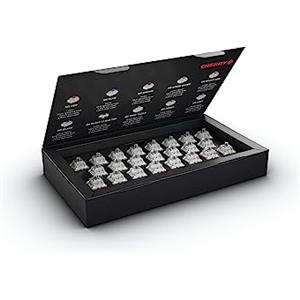 CHERRY MX RGB SPEED SILVER Switch Kit, 23 interruttori meccanici per tastiera, Per tastiere fai da te, hot-swap o da gioco, Interruttore lineare senza clic, Veloce e diretto