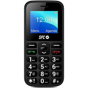 SPC Fortune 2 4G - Telefono cellulare 4G per anziani, pulsante SOS, volume suoneria molto alto (102dB), configurazione remota, tasti grandi, suoneria e notifiche smart, colore nero