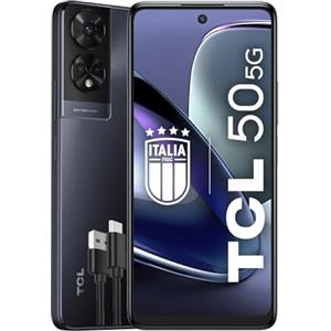 TCL Mobile 50 Smartphone 5G, Chipset MediaTek Dimensity 6100+, Display 6.56 pollici HD+ 90Hz, 128GB, 8GB RAM, 4GB e 4GB RAM expansion, Dual Camera Hybrid 50 MP, Android 14, 5010 mAh, Space Grey