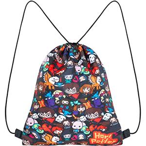 HARRY POTTER Borsa con coulisse per bambini, borsa per piscina, sport, palestra, nuoto, calcio, spiaggia, piccolo zaino sportivo e viaggio, multicolore, taglia unica