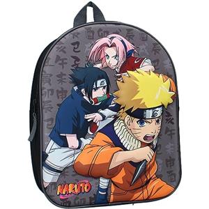 Vadobag Zaino 3D NARUTO SASUKE SAKURA Ninja In Training - Zainetto per bambini | Scuola | Asilo - Multicolore - dimensioni 32x26x11cm