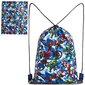 Marvel Zaino piccolo per bambini, borsa a coulisse, per sport, scuola, viaggi in piscina