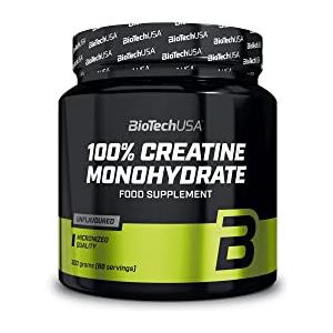 BioTechUSA 100% Creatine Monohydrate, Creatin monoidrato di grado farmaceutico in polvere senza aggiunta di sapore, 300 g