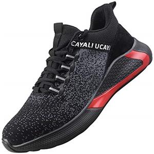 UCAYALI Scarpe Antinfortunistica Uomo Leggere Scarpe da Lavoro Traspiranti Comode Scarpe Antinfortunistiche Cantiere Scarpe da Lavoro Estive Leggerissime(017 Nero, 45 EU/275)