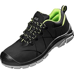 ACE Constructor S3 Scarpa Antinfortunistica Bassa - Scarpe da Lavoro Antinfortunistiche - Punta in Acciaio - Nero Verde 44