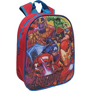 CARTOON Zaino Asilo Avengers, Marvel, borsa, scuola, tempo libero, passeggio, mare, 28 x 22 x 10 cm, rosso - 1000E281411