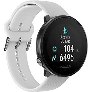 Polar Unite Fitness Watch, Activity Tracker 24/7, Analisi del Sonno, GPS da Smartphone, Guida all'Allenamento Quotidiano, Misurazione del Recupero Cardiofrequenzimetro dal Polso, Bianco-Bianco, S-L