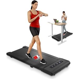 YM WPAD Tapis Roulant Elettrico SLIM, 11 cm Spessore, App KINOMAP, ZWIFT, BITGYM, Telecomando a Orologio, Bluetooth, 6 Programmi, Professionale Slim, Salvaspazio, 1HP (Picco 2,5HP) NERO