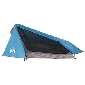 vidaXL Tenda da Campeggio a Tunnel per 1 Persona Blu Impermeabile