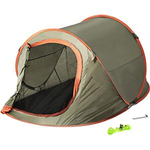JEMIDI Tenda Campeggio 2 Posti Ultraleggera - Tenda Istantanea 2 Persone - Camping Tent con Rete Zanzariera Anti Zanzare - Tenda Pop Up Ultra Leggera