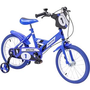 Baroni Toys Bicicletta Blu per Bambino con Rotelle Incluse, Bicicletta Sportiva da Bambini in Acciaio, Bici Bambino Bambina con Rotelline, Bicicletta per Bambini dai 4 a 7 anni Misura 16
