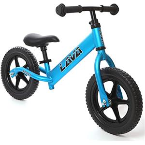 LAVA SPORT - Bike di allenamento leggero per bambini per ragazzi e ragazze e ragazze di 2, 3 e 5 anni - Senza pedale per bambini con manubrio e sedile regolabili - alluminio, pneumatici Eva - Blu