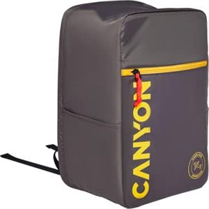 CANYON Zaino cabina CSZ-02 20 x 25 x 40 cm + portatile 15,6 pollici, grigio, grigio, Bagage cabine 20X25X40cm, Zaino