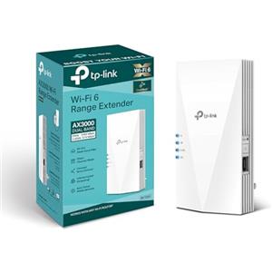 TP-Link Ripetitore amplificatore WiFi RE700X WiFi 6 AX3000 (doppia banda 2402 Mbps 5 GHz + 574 Mbps 2,4 GHz, MU-MIMO, porta Gigabit, copertura massima, compatibile con tutti i router WLAN)