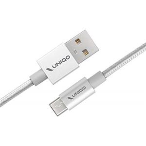 UNIQO Cavo USB 2.0 - Micro USB antigroviglio in nylon per ricarica e trasferimento dati, lunghezza 1 metro, per smartphone Android, tablet, Kindle, MP3