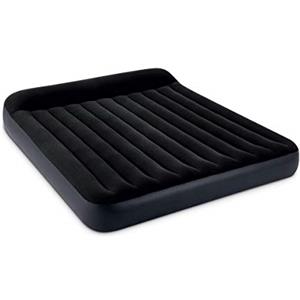 Intex 64144 - Materasso Gonfiabile Dura-Beam Pillow Rest Classic Matrimoniale King, PVC, Nero, 183x203x25 cm