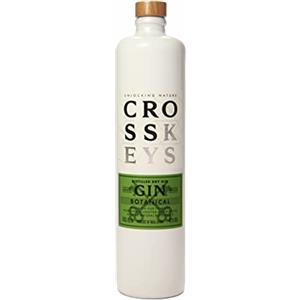 Cross Keys Gin Botanical - Gin botanico distillato artigianalmente con camomilla, fiori di tiglio e rosmarino - 41% vol. Bottiglia di argilla da 70 cl (700 ml / 0,7 litri).