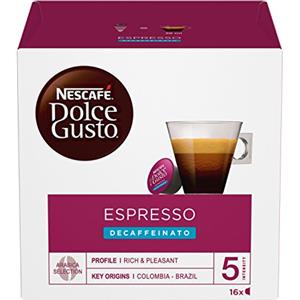 NESCAFÉ DOLCE GUSTO NESCAFÉ DOLCE GUSTO Espresso Decaffeinato Caffè, 6 Confezioni da 16 capsule (96 Capsule Compatibili Nescafé Dolce Gusto)