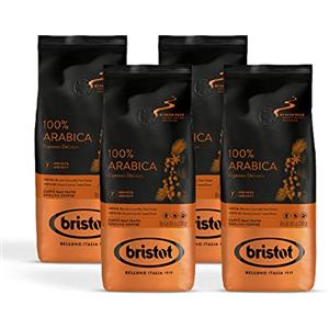 Bristot 100% Arabica 1kg - Caffe Con Miscela Di Arabica Del Brasile E Del Centro America. Macinato Con Una Lieve Acidità E Moderata Intensità.