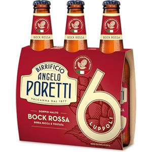 Birrificio Angelo Poretti Birra 6 Luppoli Bock Rossa, 24 Bottiglie da 33 cl