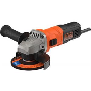 BLACK+DECKER, SMERIGLIATRICE ANGOLARE 710W - 115MM - Velocità 12000 giri/min, Diametro mola 115 mm. .BEG010-QS