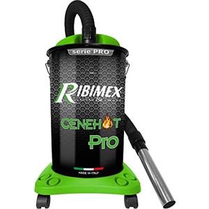 RIBIMEX - Aspiracenere elettrico Cenehot PRO per ceneri calde, 25 L, 1200 W - PRCEN005