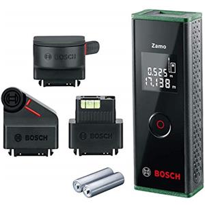 Bosch Home and Garden Bosch distanziometro laser Zamo Set con 3 adattatori in scatola premium (misurazione facile e precisa fino a 20 m, 3^ gen.)