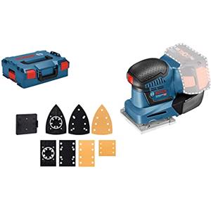 Bosch Professional 18V System Levigatrice Orbitale a Batteria Gss 18V-10 (Ø Orbita: 1,6 Mm, Incl. 3 Piastre Base di Formati Diversi, Batterie e Caricabatteria Non Incl., in Valigetta L-Boxx)