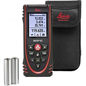 Leica DISTO X3 - robusto metro laser (grado di protezione IP65) con Bluetooth (associazione tramite app) per le misure della distanza nelle condizioni difficili (utilizzabile negli ambienti interni)