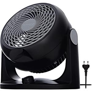 Iris Ohyama Woozoo, 23m², Ventilatore da Tavolo, Ventilatore da Scrivania, Nero, 3 Velocità, Silenzioso, Portatile, Per Camera Da Letto, Soggiorno, Raffreddamento, Potente, PCF-HD18N