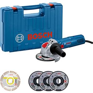 Bosch Professional X-LOCK Smerigliatrice angolare a filo GWX 750-125 (Ø mola da 125 mm, incl. set di 5 mole da sbavo e da taglio, cuffia di protezione da 125 mm, in valigetta) - Set Amazon Exclusive