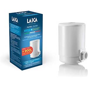 Laica FR01A Hydrosmart Componente di Ricambio per Filtro Rubinetto, 900 lt di Acqua Filtrata, Riduce: Cloro, Microplastiche, Erbicidi e Altri Ancora, 100% Made in Italy, Bianco