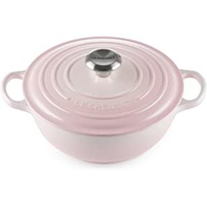 Le Creuset Marmitta Evolution in ghisa vetrificata con Coperchio, diameter 24 cm, Rosa Shell Pink, 21114247770430