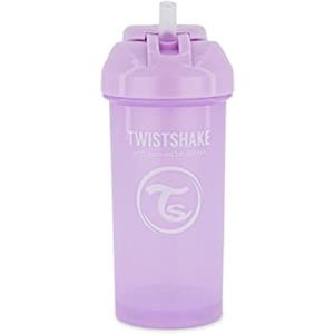 Twistshake Bicchiere Sippy Baby con Cannuccia - 360ml | Bottiglie D'acqua per Bambini a Prova di Perdite | Tazza Antigoccia per i più Piccoli | Tazza di Cannuccia Senza BPA | Tazza Sippy da Allenamento per Bambini | Viola Chiaro