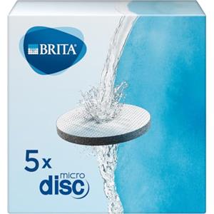 BRITA Filtri MicroDisc per Bottiglia e Borraccia Filtrante per acqua - incl. 5 Filtri per la riduzione di cloro, PFAS*, erbicidi, pesticidi e impurità