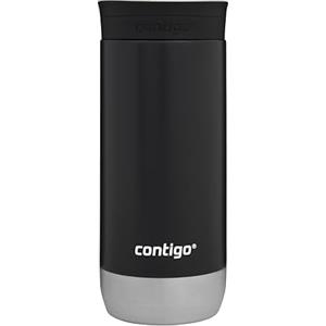 Contigo Byron 2.0 Snapseal Tazza Termica| Tazza da viaggio in acciaio inossidabile | Tazza thermos caffe | Tazza da caffè da asporto con coperchio facile da pulire senza BPA | Licorice | 470 ml