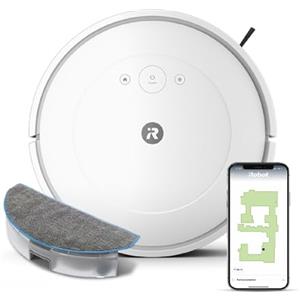 iRobot Roomba Combo Essential, Robot Aspirapolvere Lavapavimenti, Potente Aspirazione e Pulizia, Sistema di Pulizia a 4 fasi, Tre Livelli di Aspirazione, Controllabile Tramite App, Bianco