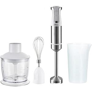 ARDES - ARSET01 TRINITY Frullatore a Immersione 3 in 1 - Minipimer Immersione Tritatutto e Frusta con Motore Professionale - Mixer Cucina con Gambo 21 m 4 Lame Acciaio Inox - Frullatore 2 Velocità